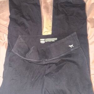 PINK Victoria's Secret Black Yoga Pants L